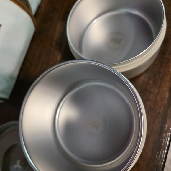 White Lunch Box with Brown Zipper - Picture 3 of 3